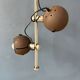 Brown ceiling light - Space Age fixture - vintage eyeball lamp