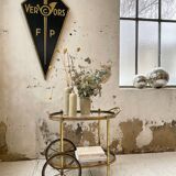 Cart serves brass bar