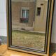 Vintage grand mirror in the 1970s style black and gold 109 x 79 cm