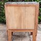 Walnut and grey marble bedside table