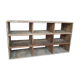 Wooden shelf 9 boxes