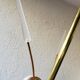 60's opaline and brass chandelier