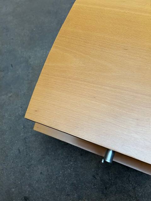 Raul Barbieri and Giorgio Marianelli adjustable light wood bar trolley