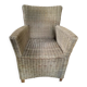 Armchair chair wicker feet wood