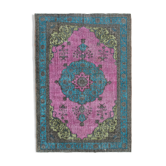 Handmade Antique Turkish 1980s 227 cm x 319 cm Pink Rug