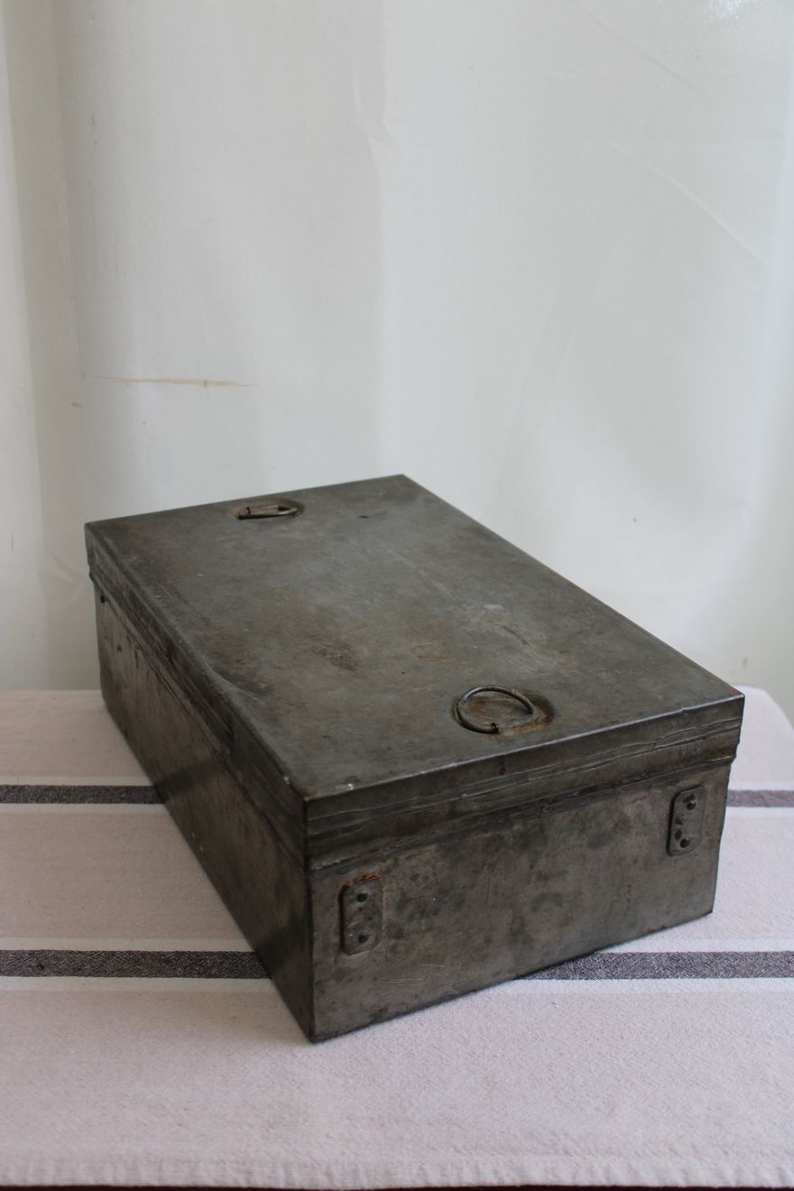 Old wooden military box