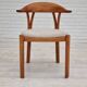 Fauteuil, bois de teck, laine