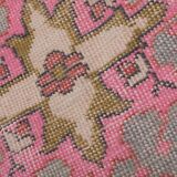 Vintage Turkish rug from Oushak, handwoven 129x213 cm