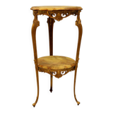 Antique gilded rococo gueridon with 2 onyx tops – Napoleon III