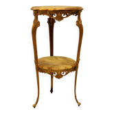 Antique gilded rococo gueridon with 2 onyx tops – Napoleon III