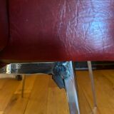 Pair of vintage armchairs in imitation leather from the 60s/70s