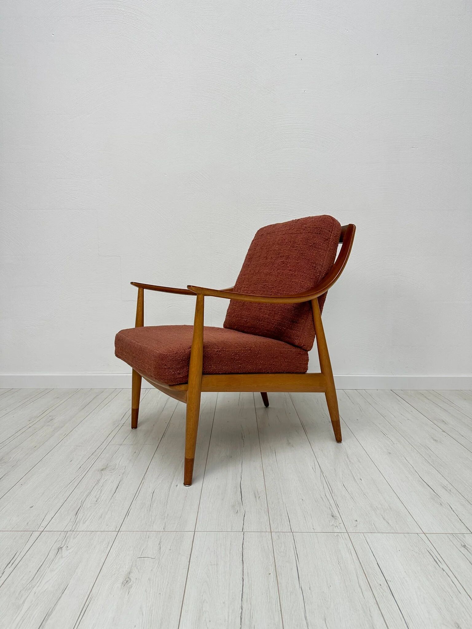 1950s Vintage Danish Oak Armchair FD 145 by Peter Hvidt & Orla Mølgaard Nielsen