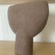 Vintage vase made of raw clay