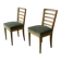 Paire de chaises modernes avec assises en velours vert 1940’s