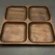 Wooden tray with compartments