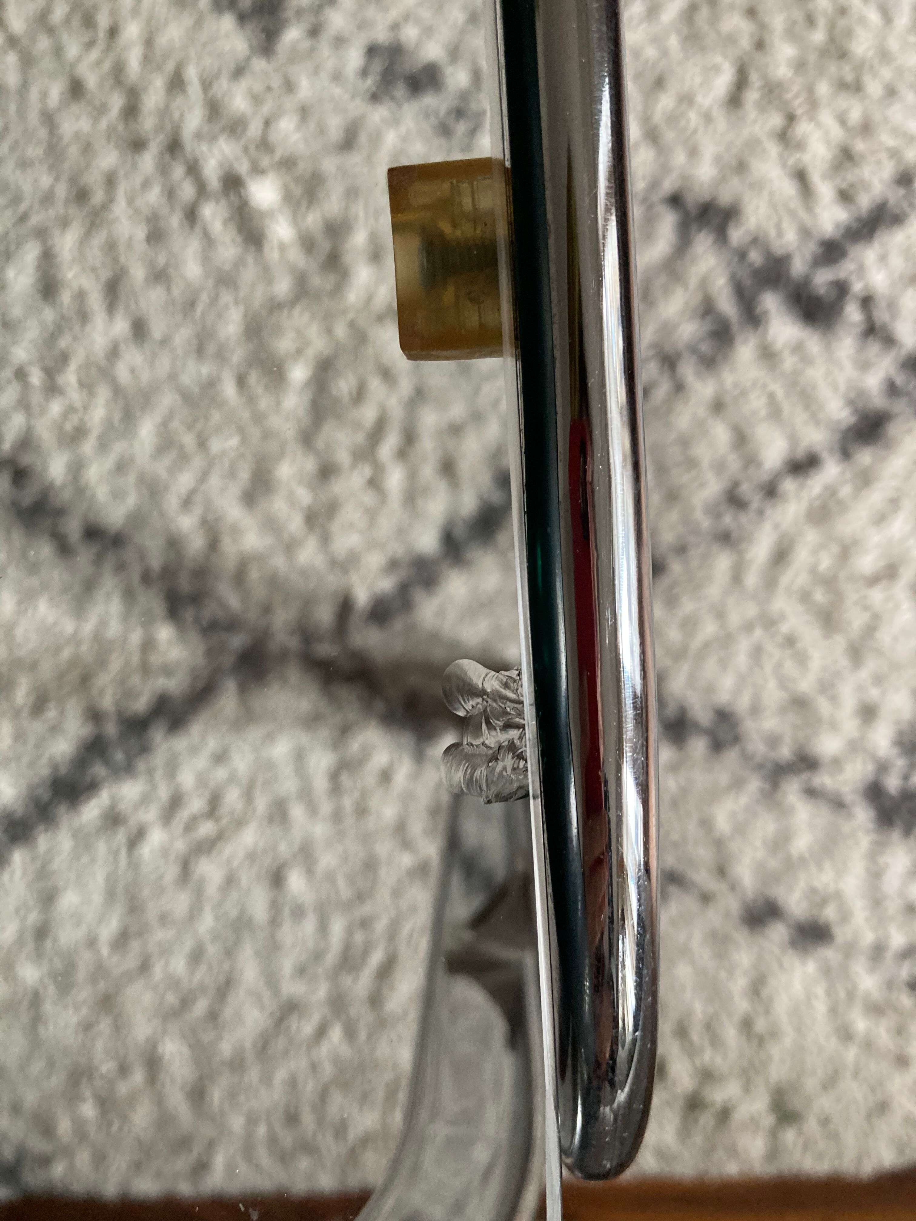 Coffee table in glass and chrome design 70s