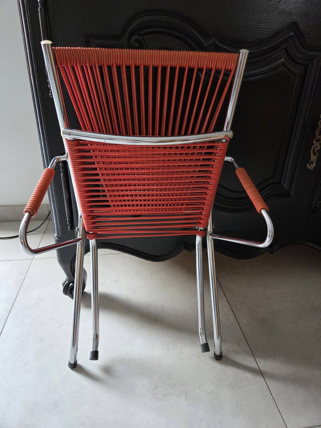 Scoubidou children's chair from the 60s