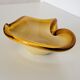 Empty pocket vintage yellow Murano glass bowl