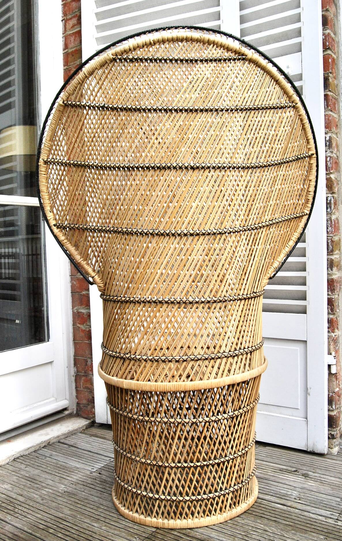 Emmanuelle armchair in 1970s rattan