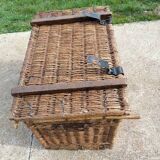 Large wicker rattan trunk 1900