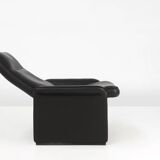 Exceptional De Sede DS50 lounge chair in black leather, Switzerland ca. 1980