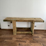 Solid wood console workbench