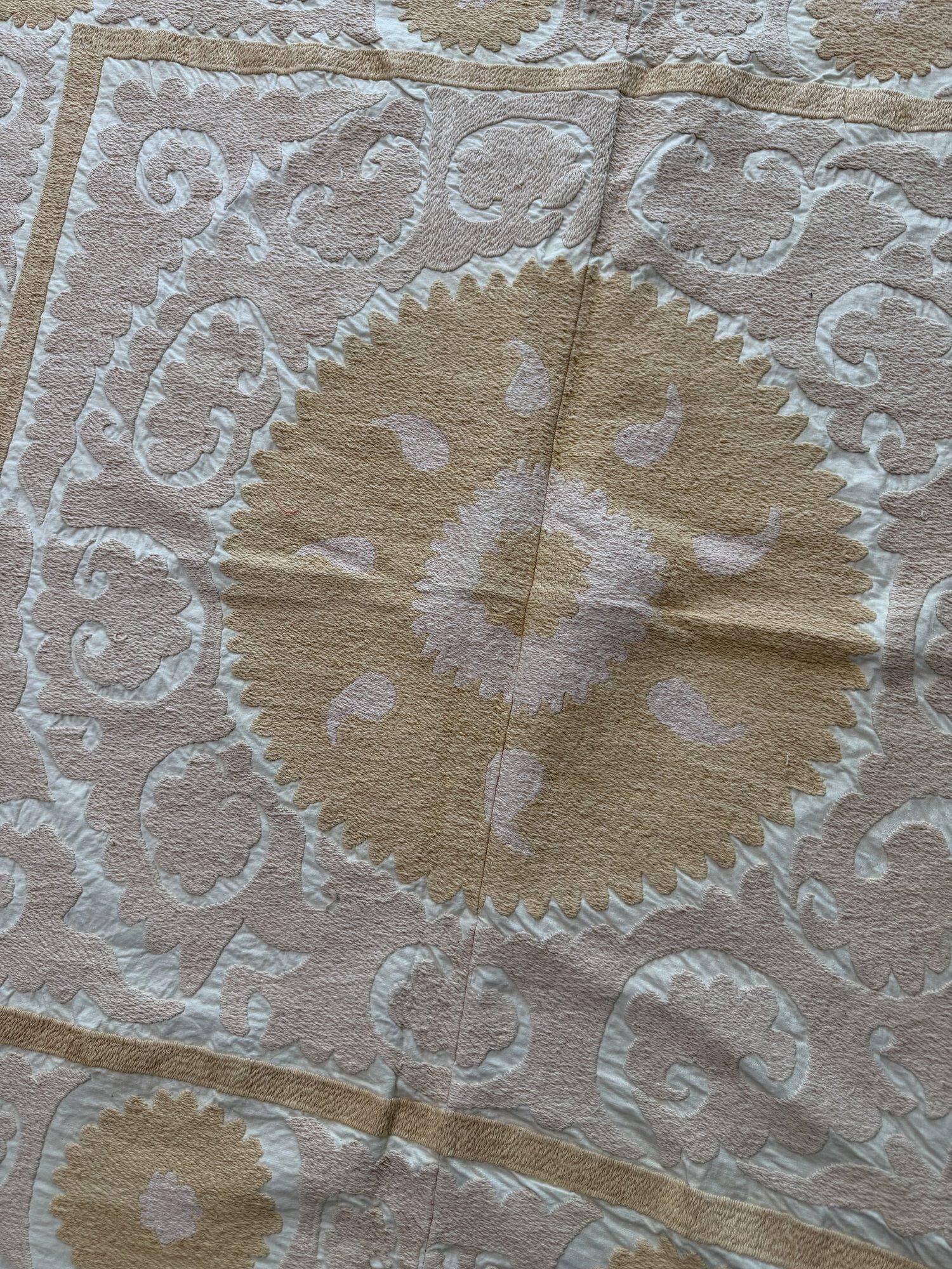 Vintage hand-embroidered tablecloth 123x135 cm