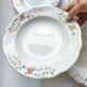 Lot de 4 assiettes creuses vintage Sarreguemines modèle Béarn fleurs