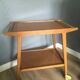 Mid-Century Bar Cart / Serving Trolley — Solid Wood, 1960s