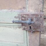 Old green patina door