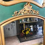 19th century carved wooden trumeau 110x181cm