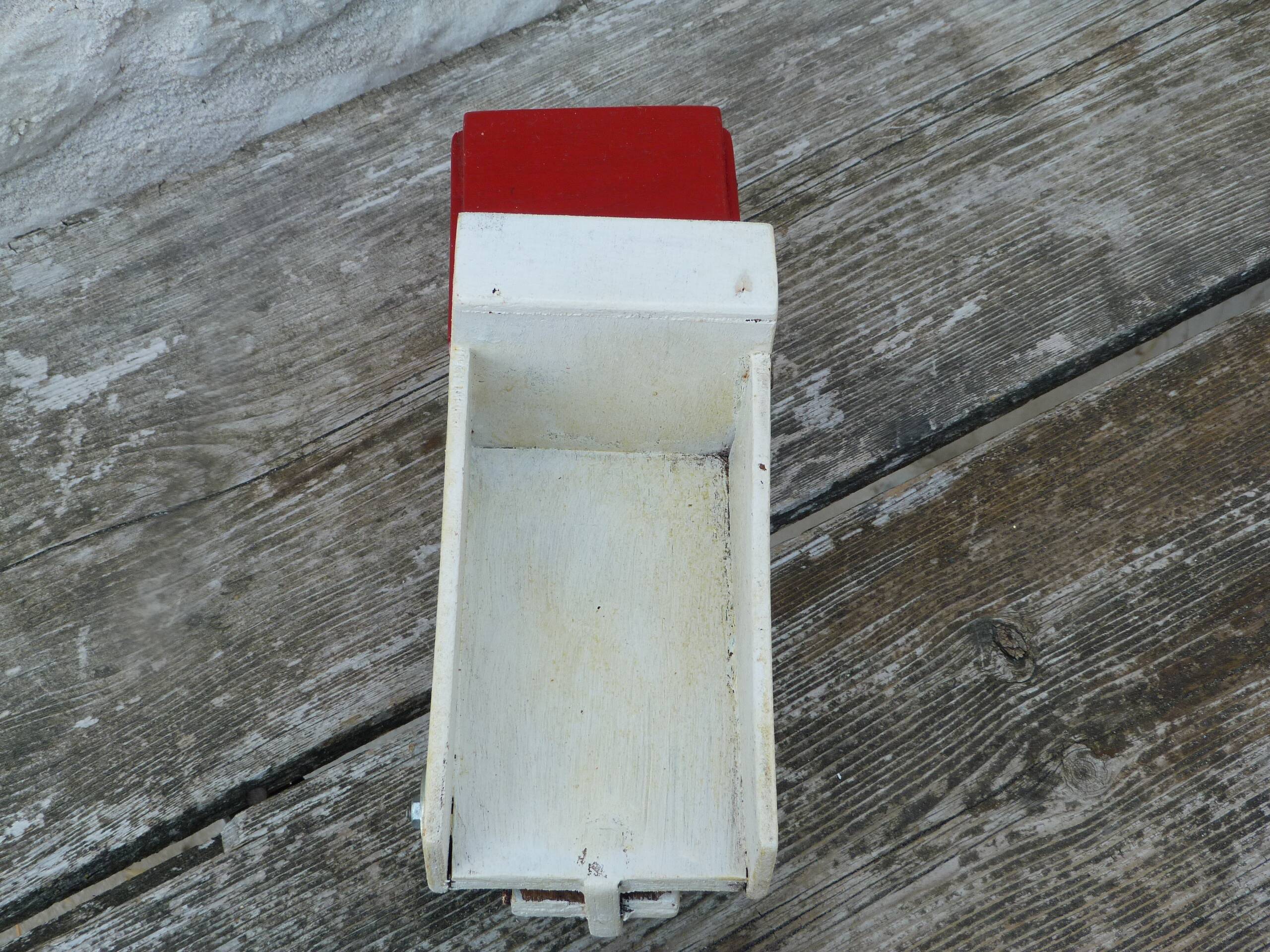 Vintage wooden toy truck handmade