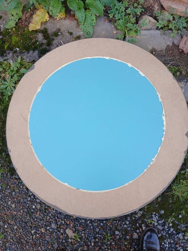 Grand miroir rond de style Gustavien