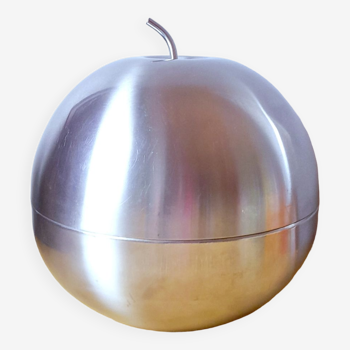 70s brushed stainless steel apple