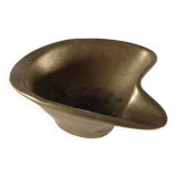 Vintage brass ashtray with an organic design from the 1950s.