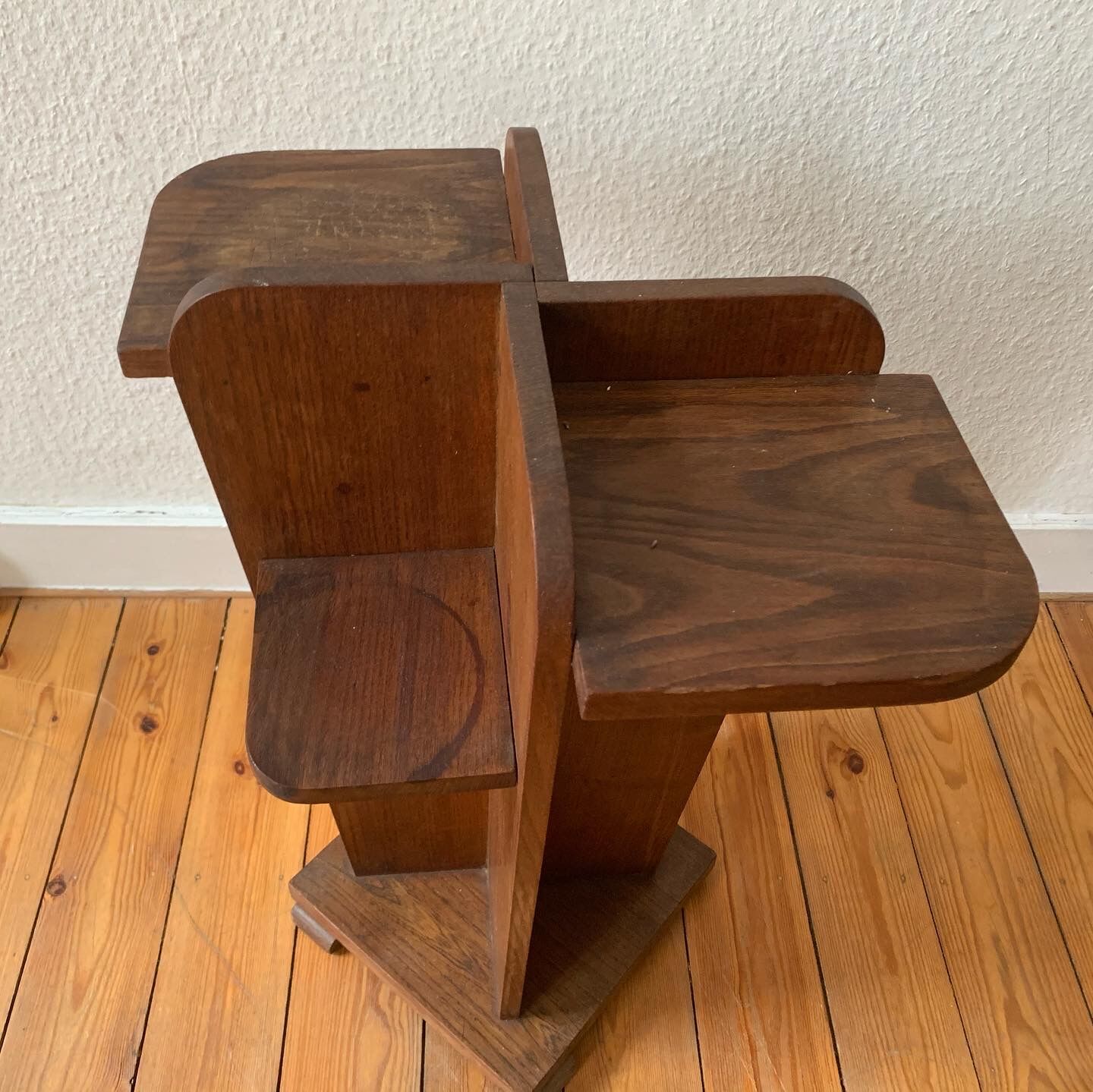 Side table / art deco harness in solid oak - c.1940