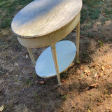 Louis XVI style furniture. Green patina and green marble for the top