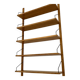 Scandinavian wall-mounted bookcase attributed to Poul Cadovius – 5 wooden shelves