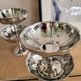 Vintage stainless steel flower bowls
