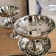 Coupelles fleurs en inox vintage