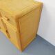 Vintage storage unit in rattan and woven rattan from the 1970s.