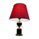 Lampe deluxe 1970 , dans le gout de p barbier , abat jour liseret or sur font rouge 44x30