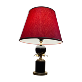 Deluxe lamp 1970, in the taste of p barber, lampshade gold edge on red font 44x30