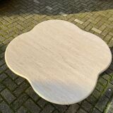 Flower travertine coffee table