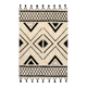 Tapis berbère 200 x 290 cm blanc motif noir