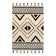 Tapis berbère 200 x 290 cm blanc motif noir