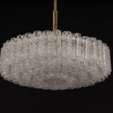 Large Doria chandelier with frosted glass tubes, Germany, 1960s.
