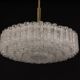 Grand lustre Doria avec tubes de verre glace, Allemagne, années 1960