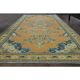 1970s Vintage Turkish Oushak Handmade Wool Cotton Orange Runner Rug 117x312
