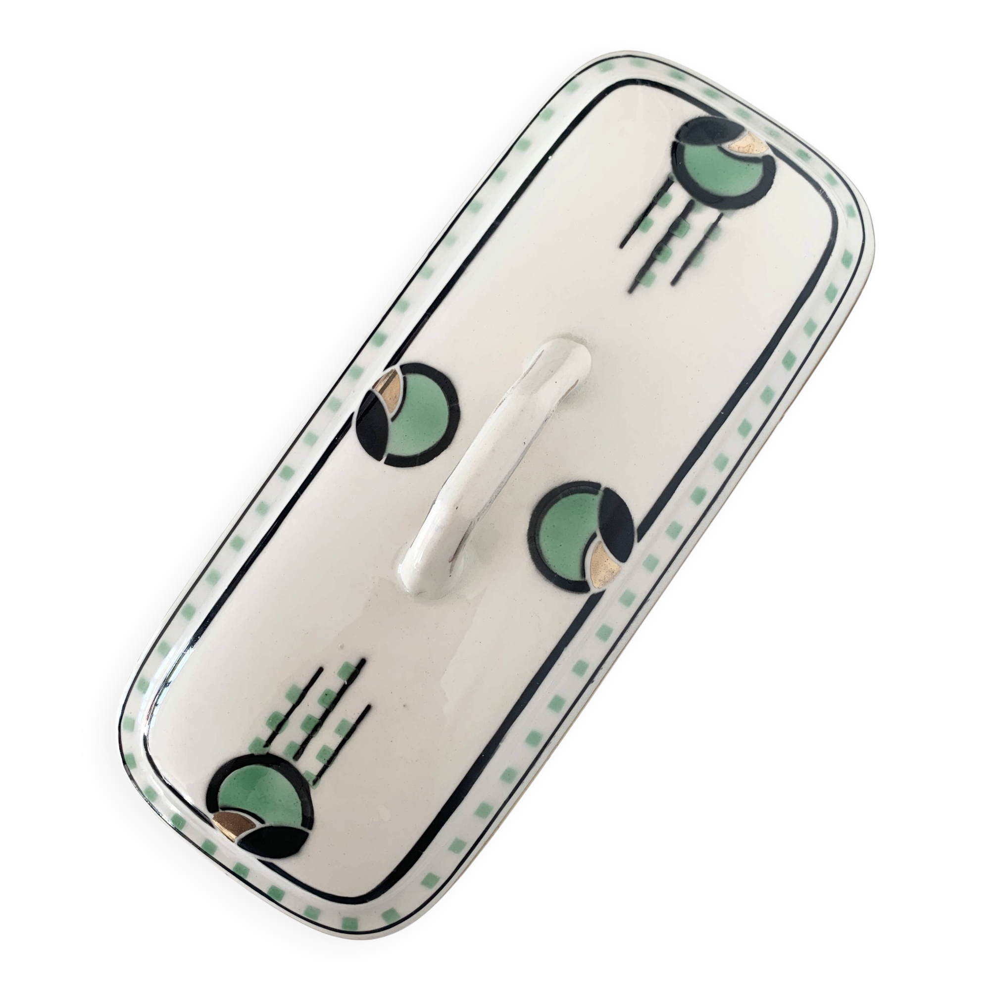 Art Deco covered box Boch Kéramis Frères